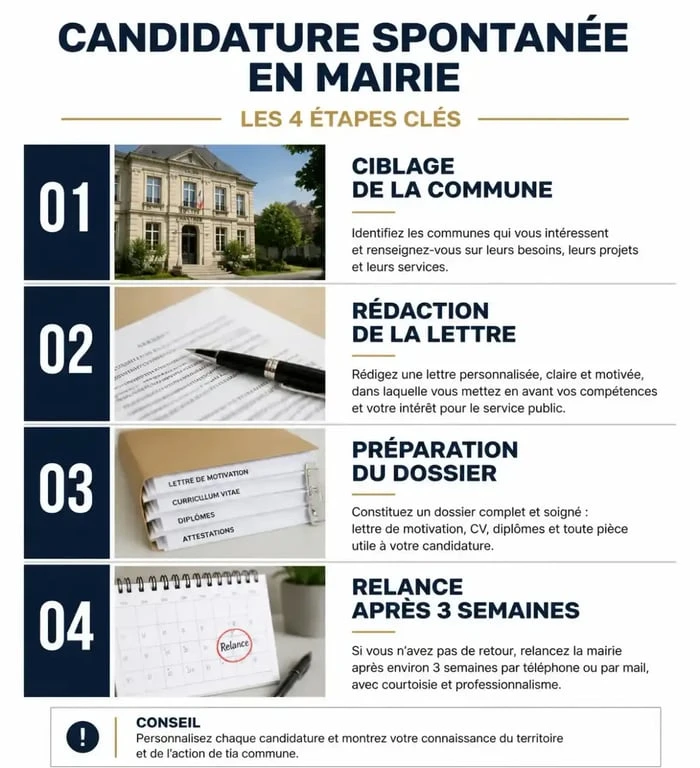 Étapes clés pour réussir sa candidature spontanée pour la mairie