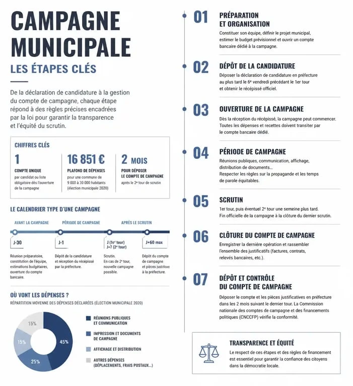 Étapes clés d'une campagne pour devenir maire