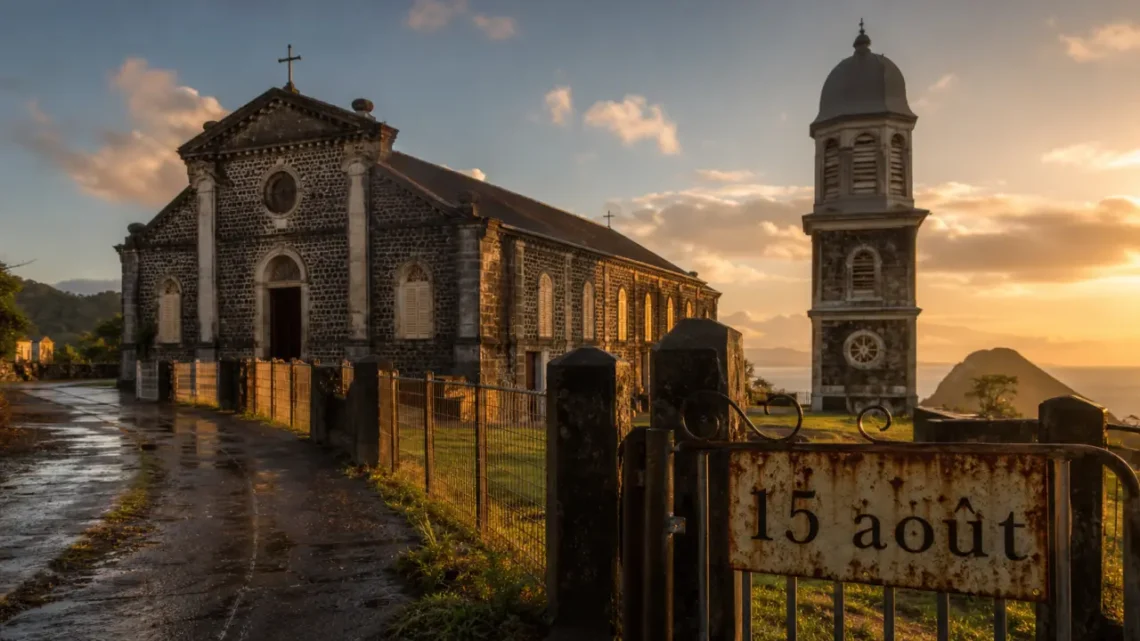Clocher séparé, cyclones et 15 août : l’église Notre-Dame de l’Assomption de Sainte-Marie en Martinique