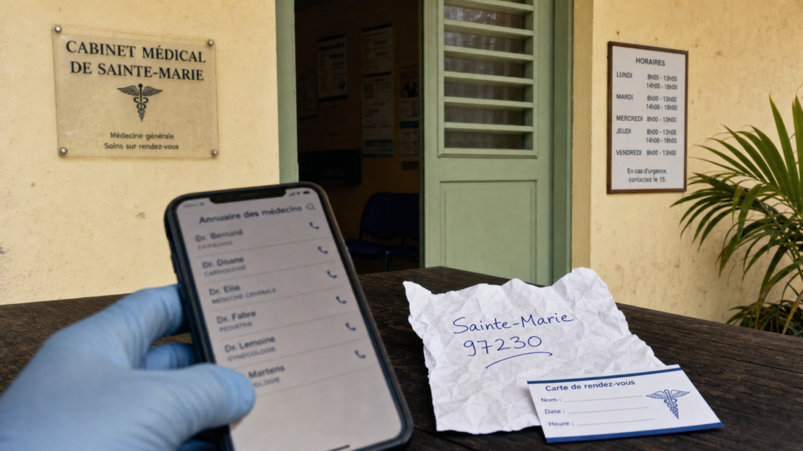 Trouver un médecin à Sainte-Marie en Martinique : 97230, rendez-vous en ligne et repères utiles