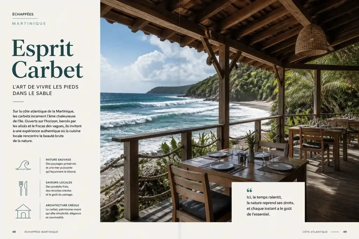 Restaurant Le Point de Vue à Sainte-Marie Martinique vue sur l'Anse Charpentier