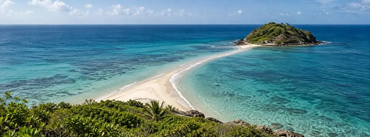 Tombolo de l’Îlet Sainte-Marie à 97230 Sainte-Marie Martinique