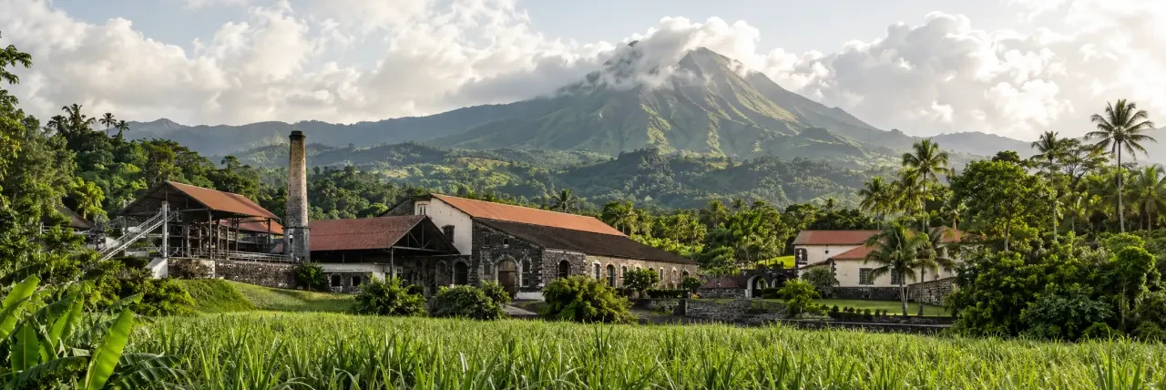 Distillerie Depaz en Martinique au pied de la Montagne Pelée